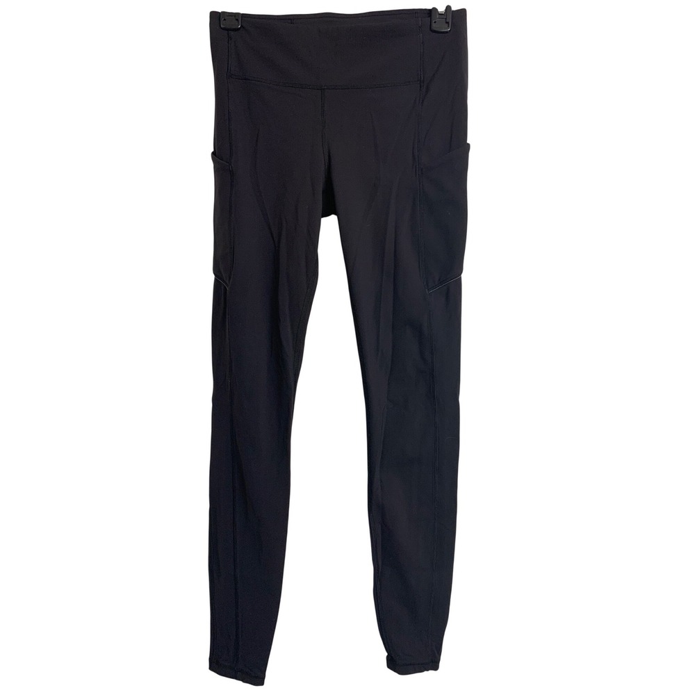 Lululemon Tight Full Length Black Running Leggings Pockets Size‎ 6
